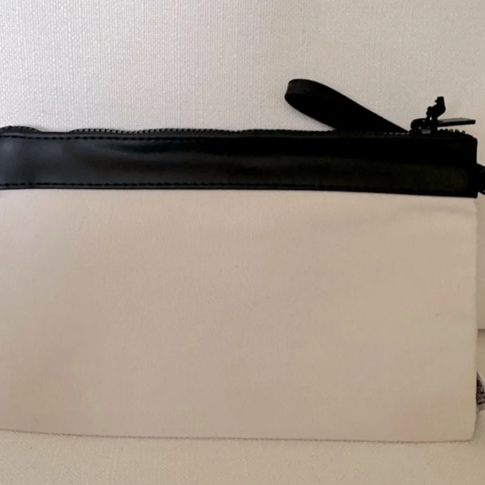 Black and Cream Cosmetic Bag